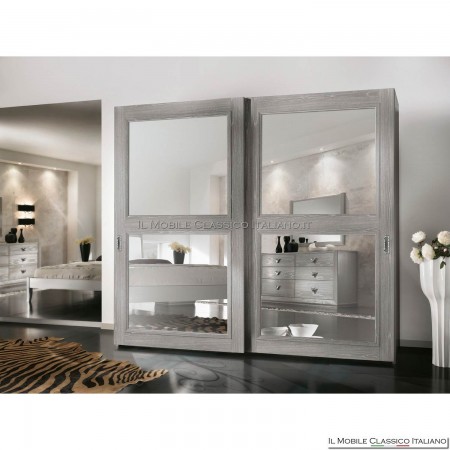 Kleiderschrank, Kleiderschrank mit 2 Schiebetüren Art. 4047/240