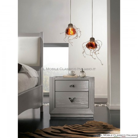 2-drawer bedside table in ash art. 4044