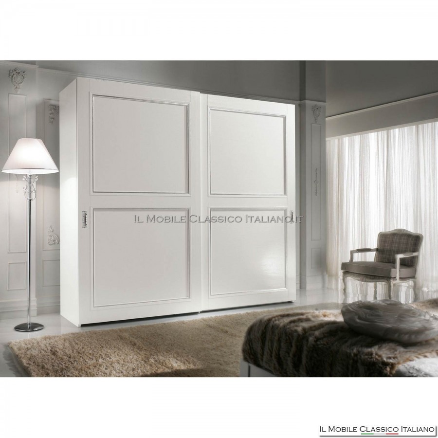 Wardrobe, wardrobe with 2 wooden sliding doors art. 4025/280 Wardrobe, wardrobe with 2 wooden sliding doors art. 4025/280