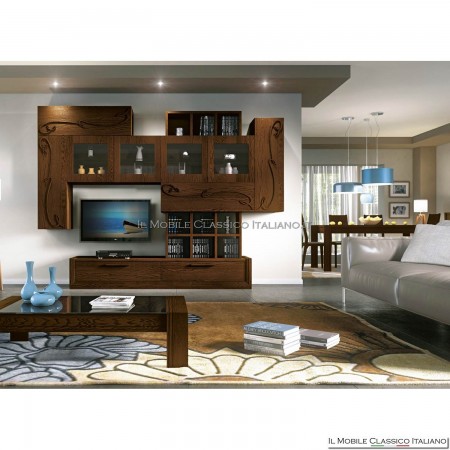 Equipped wall, tv stand, lcd, plasma, living room art. 4219