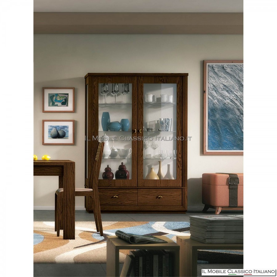 Argentiera, vitrina 2 puertas 2 cajones art. 4211 Argentiera, vitrina 2 puertas 2 cajones art. 4211