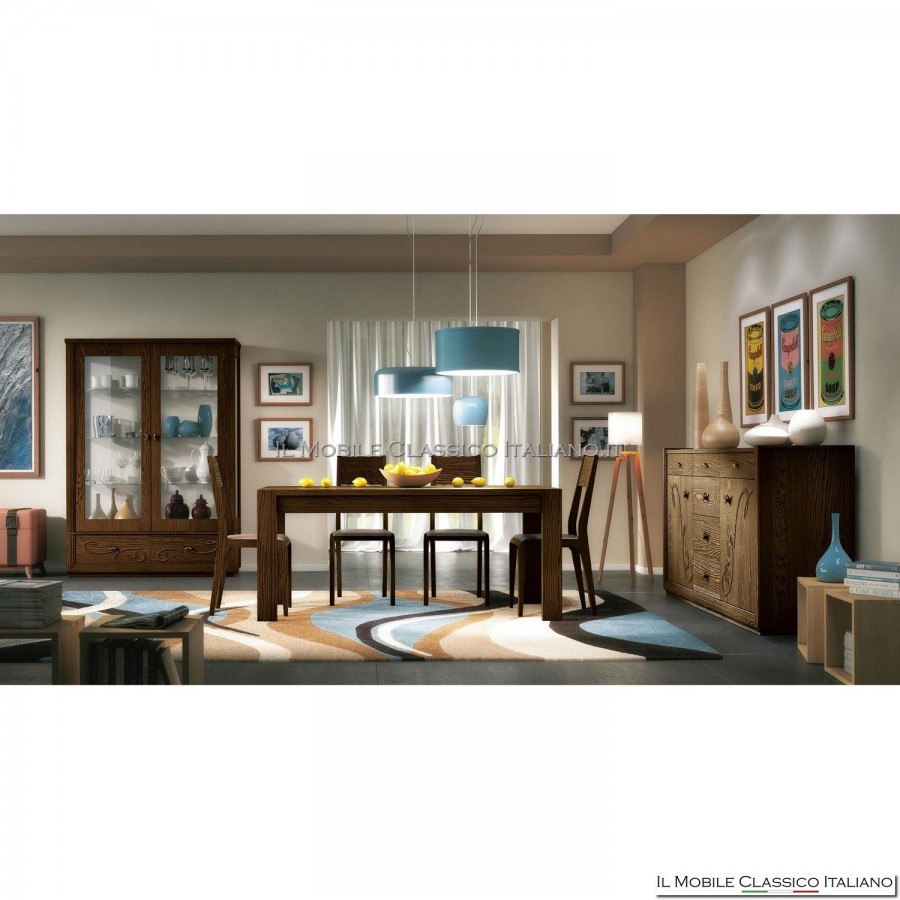 Argentiera, vetrina 2 ante 2 cassetti art. 4207