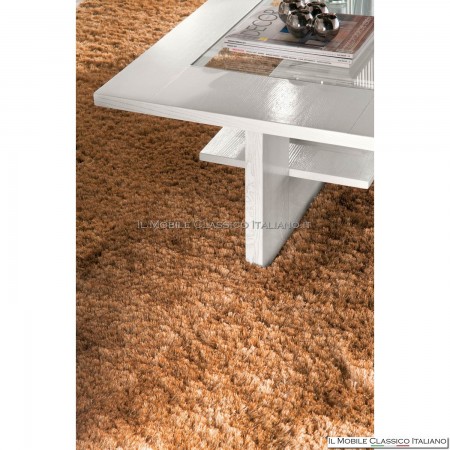 Mesa de centro rectangular con tapa de cristal art. 4009