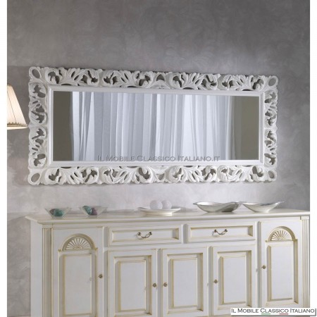 Specchio da parete bianco barocco