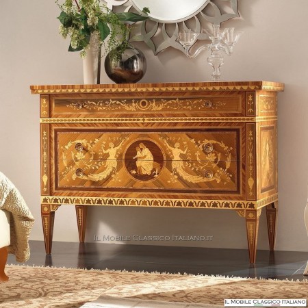 Cajonera con incrustaciones