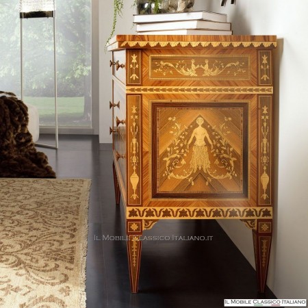 Cajonera con incrustaciones