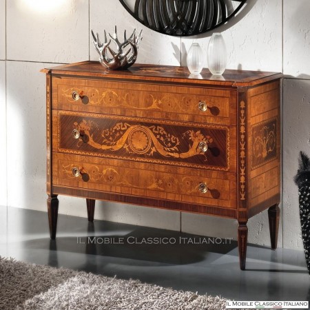 Maggiolini inlaid chest of drawers