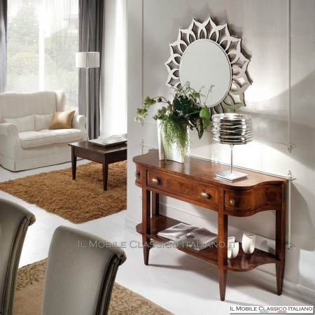 Classic entrance console in walnut