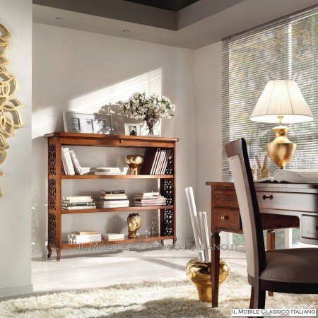Big walnut wood etagere in classic style - Il Mobile Classico