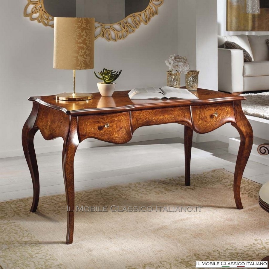 Escritorio '700 en raíz de fresno con taracea cod. 616F