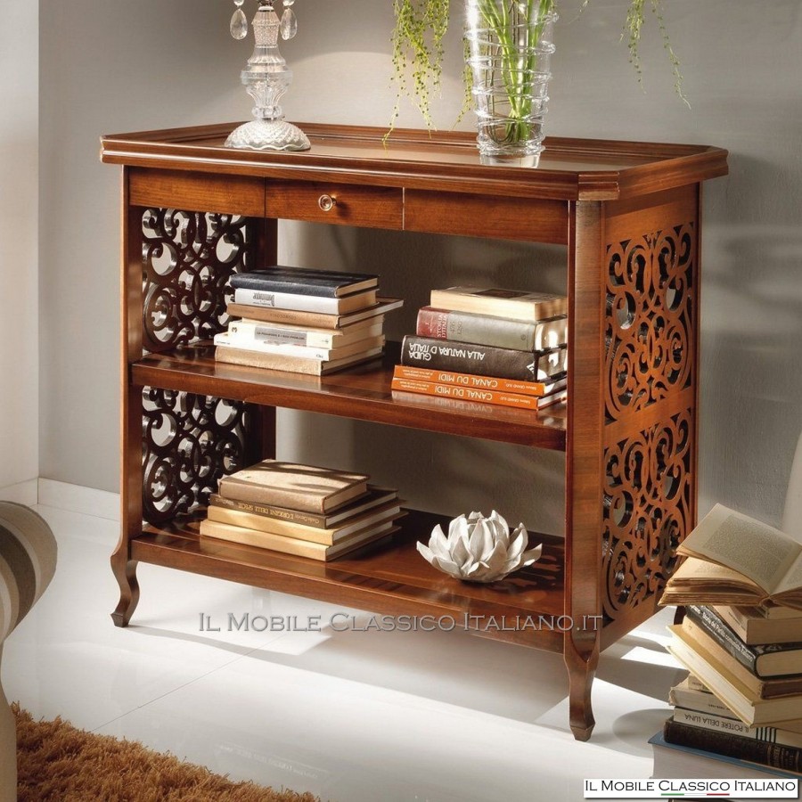 Etagere in Walnut with 3 shelves - Il Mobile Classico