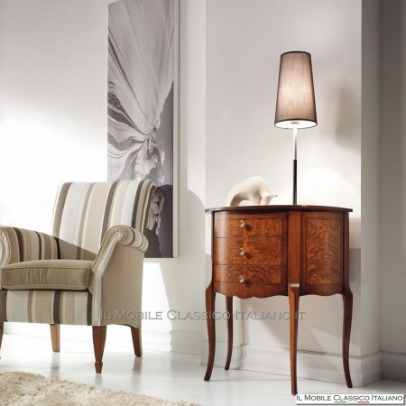 Classic shaped coffee table with 3 drawers cod. 572