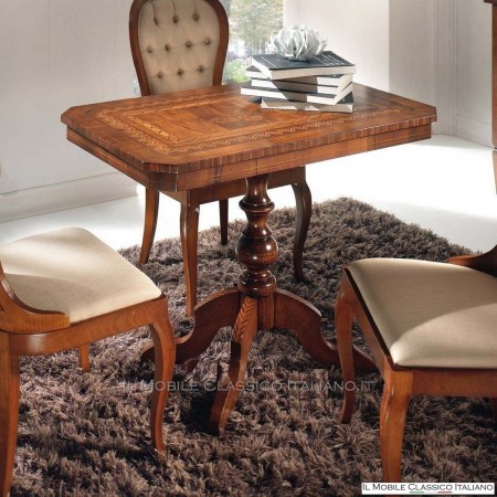 Mesa de centro Sorrento con carruaje incrustado cod. 476