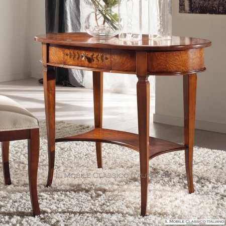 Mesa de centro ovalada clásica