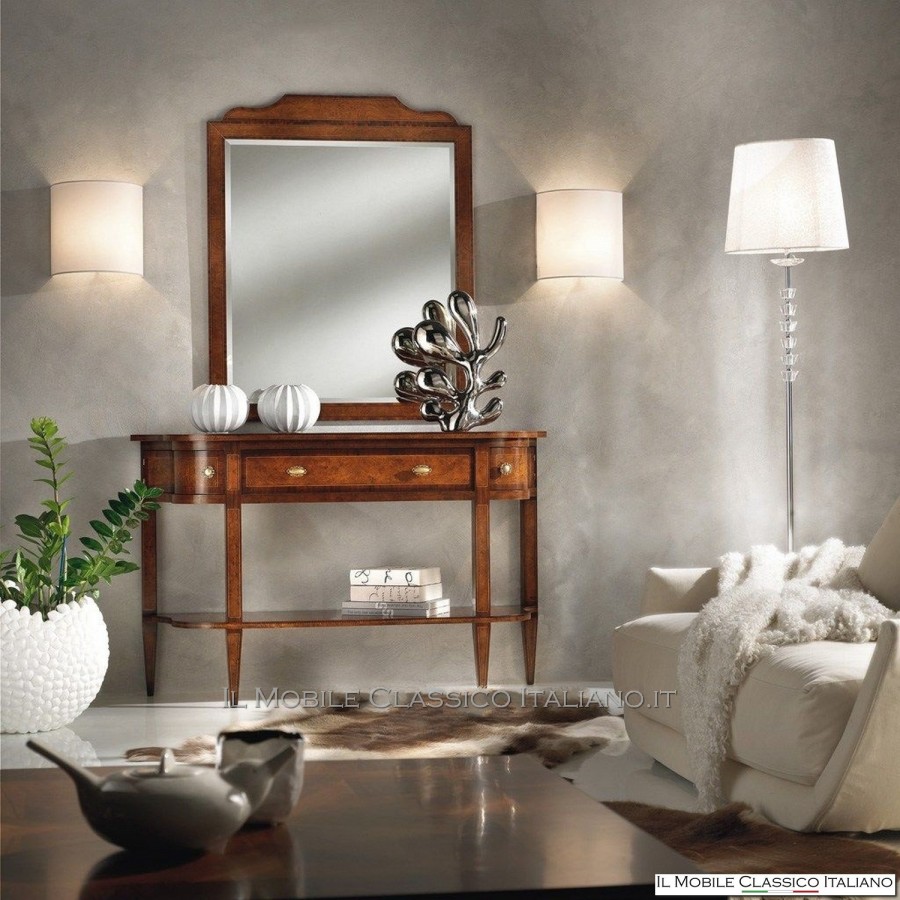Oak burl mirror with beveled mirror cod. 619 Oak burl mirror with beveled mirror cod. 619