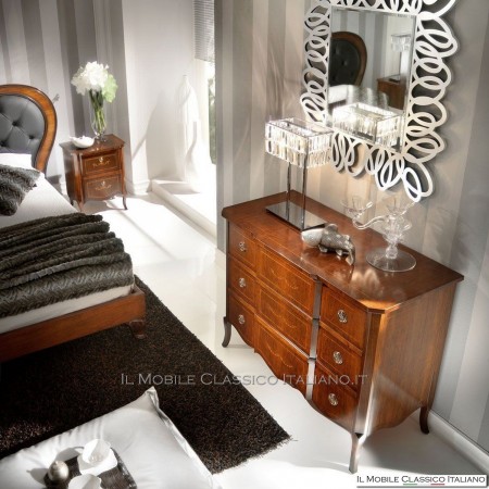 Specchiera argento moderna intagliat