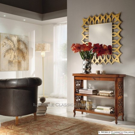 Specchiera traforata rettangolare moderna