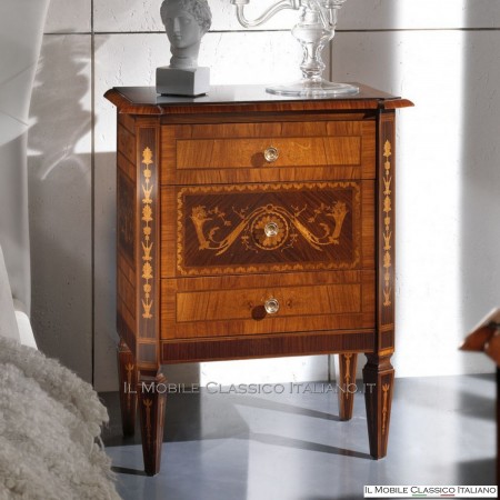 Pair of inlaid bedside tables Maggiolini - Il Mobile Classico Italiano