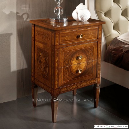Pair of bedside tables in persia walnut