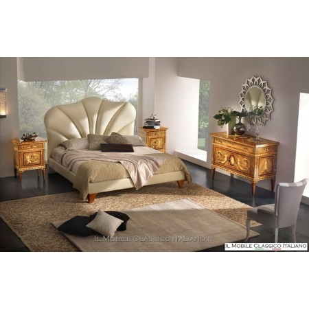 Coppia comodini intarsiati angeli