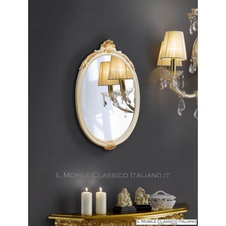 Miroir mural ovale classique