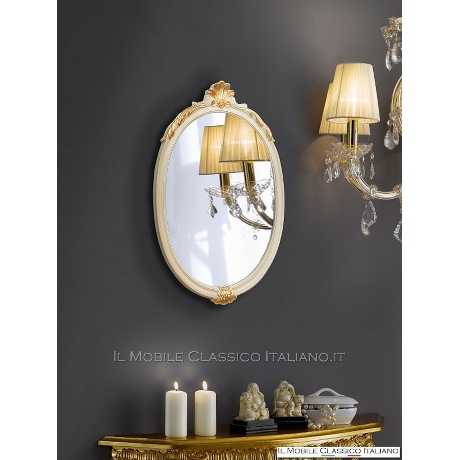 Specchio classico da parete ovale