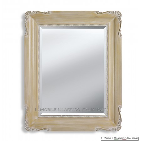 Specchiera specchio barocco rettangolare cornice intagliata cod. 1080