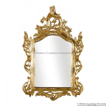 Espejo de dormitorio barroco con pan de oro 70115