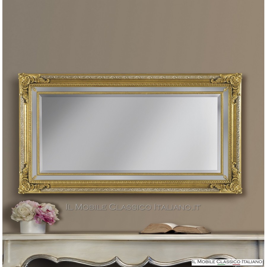 Long miroir mural rectangulaire