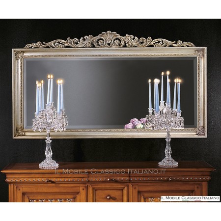 Baroque silver leaf mirror