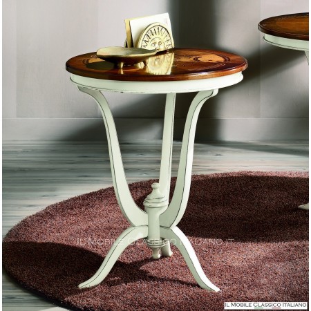 round coffee table with inlay
