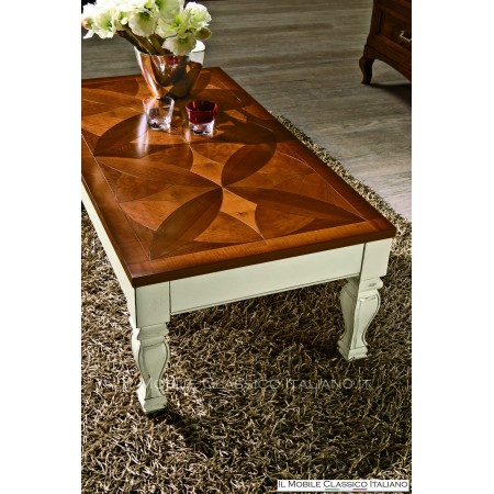 Raisable square coffee table for living room