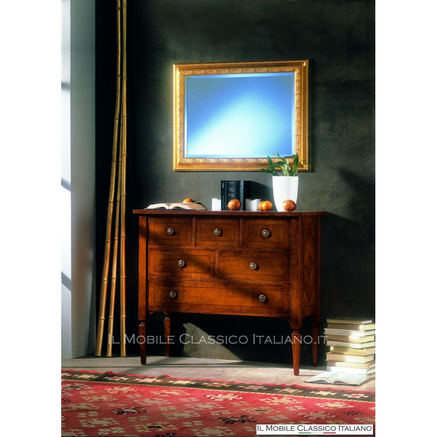 Classic inlaid chest of drawers with drawers