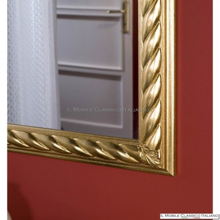 specchio foglia oro