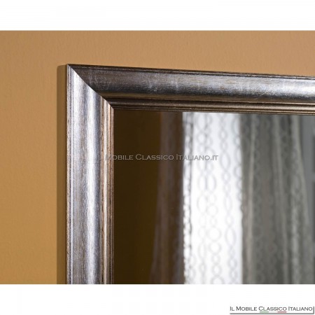 rectangular silver leaf mirror