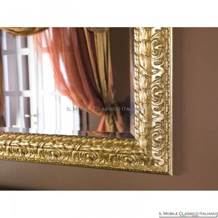 Specchiera rettangolare antica in foglia oro - Il Mobile Classico Italiano