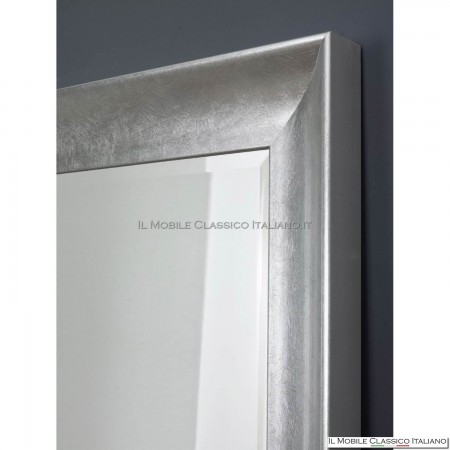 modern silver leaf wall mirror