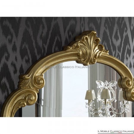 baroque mirror with worked frame