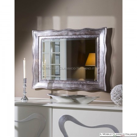 smooth silver rectangular mirror