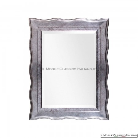 miroir mural vertical en feuille d'argent