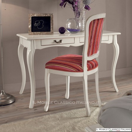 bureau laqué blanc de style classique