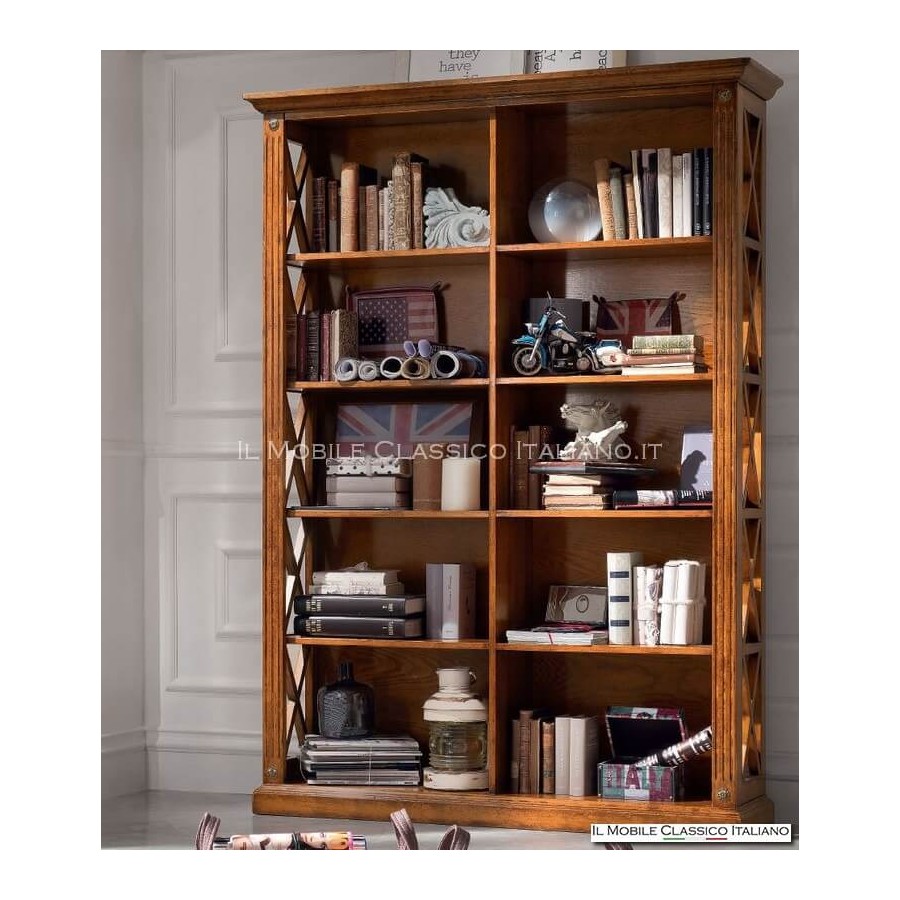 Libreria grande classica con fianchi a croce