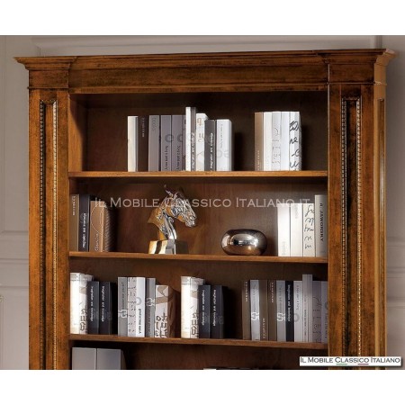 open bookcase in classic style