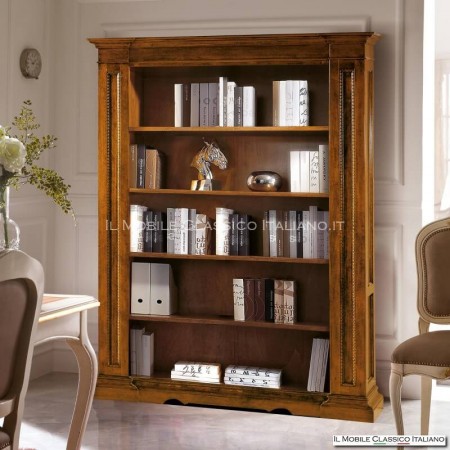 Large open bookcase in wood