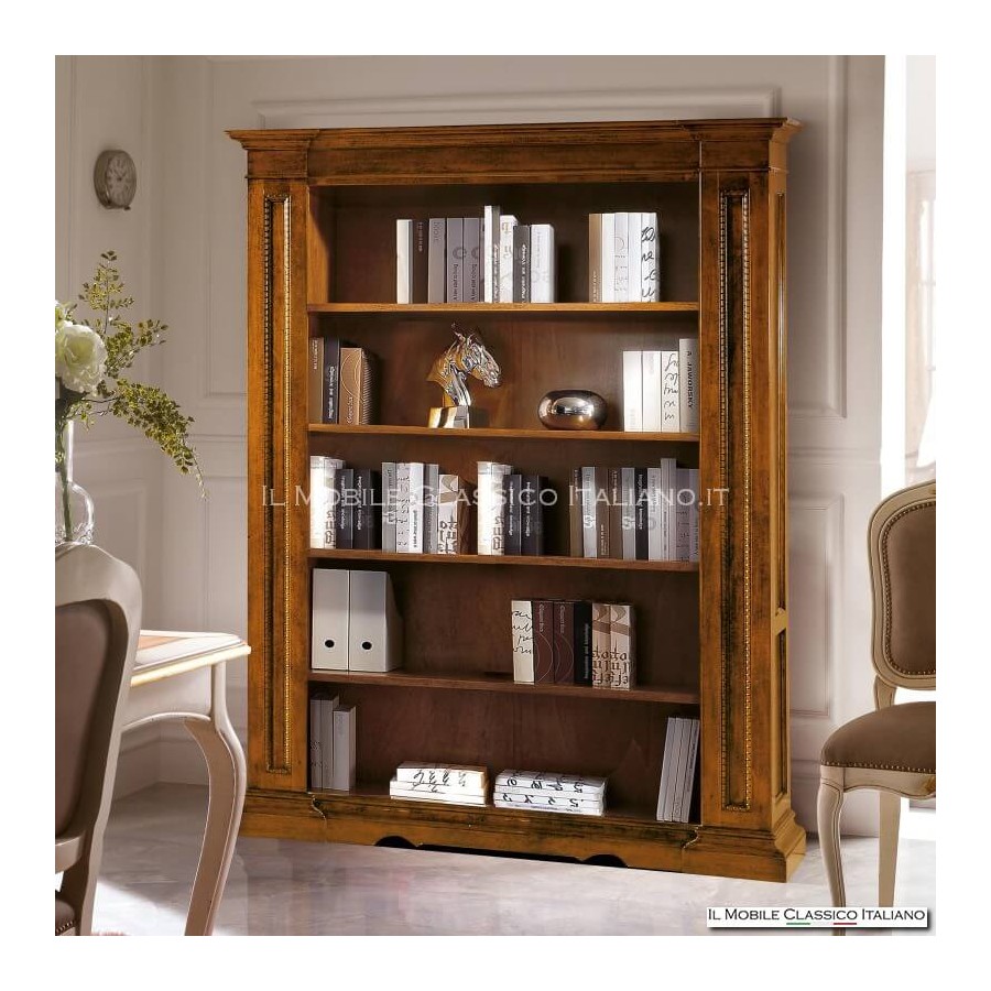 Librería abierta grande en madera