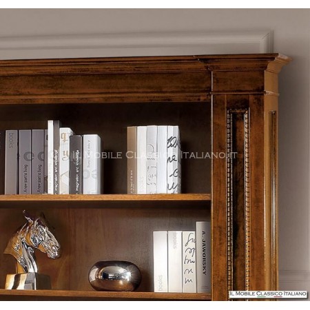 librería abierta de madera con 5 compartimentos