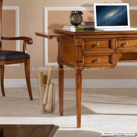 Bureau 5 tiroirs avec tirettes latérales