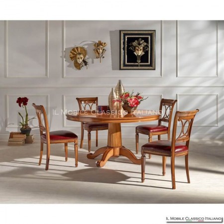 Round table 160 cm herringbone cherry top