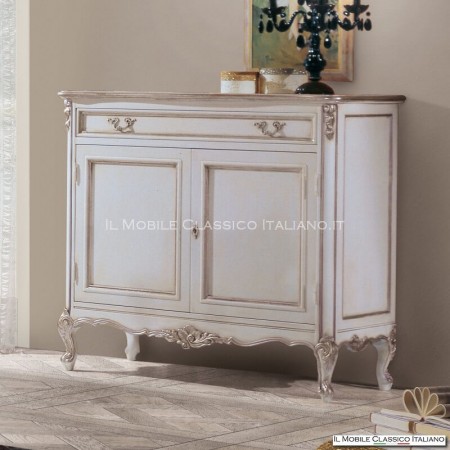 Credenza 2 porte in stile provenzale con intagli