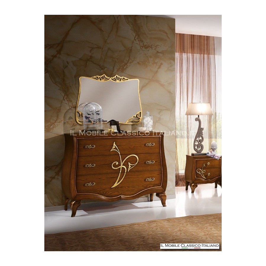 Espejo perforado de hoja de oro